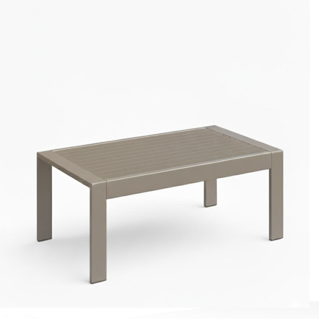 All-Weather Outdoor Coffee Table With Wood-Look Top