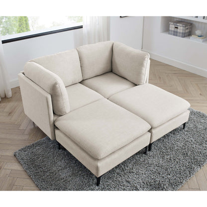 Upholstered Modular Sectional &amp; Tall Legs