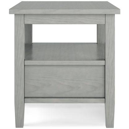 Warm Shaker - End Table - Fog Gray