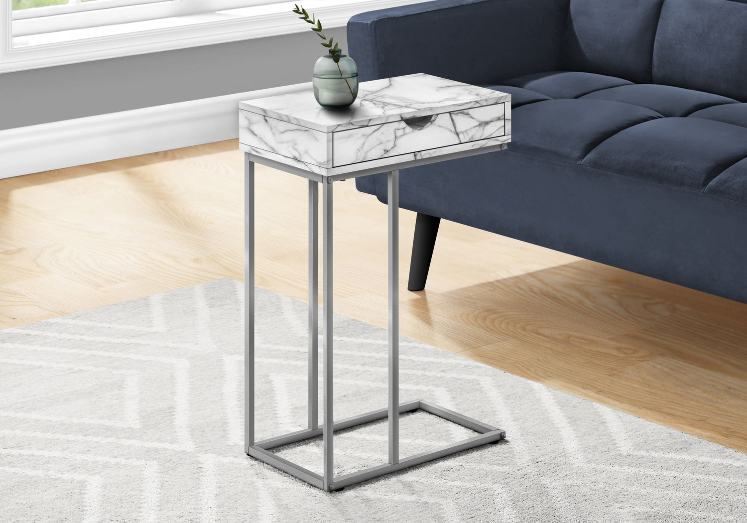 Accent Table, C - Shaped Contemporary &amp; Modern Design