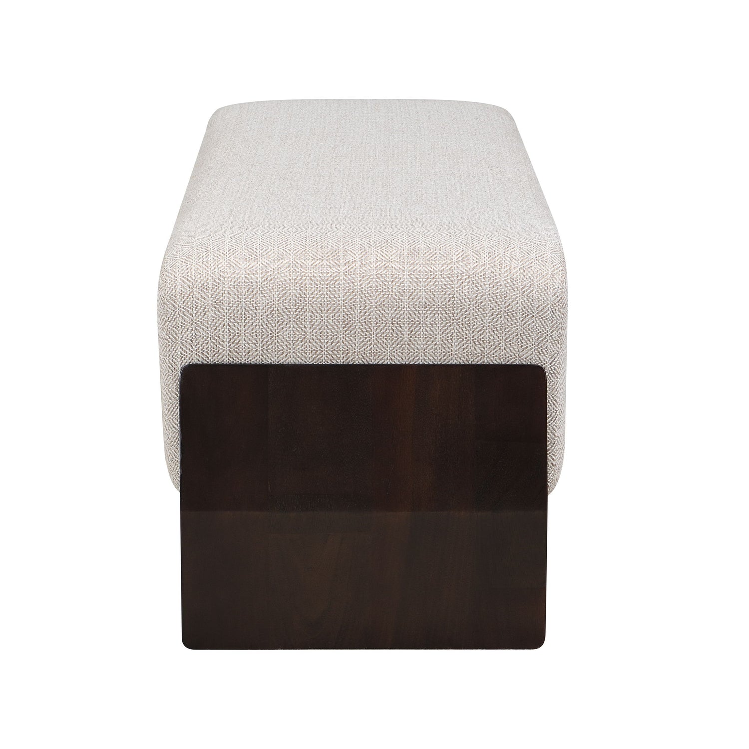 Bench With Thick Soft Cushions For 3 People - Brown / Beige