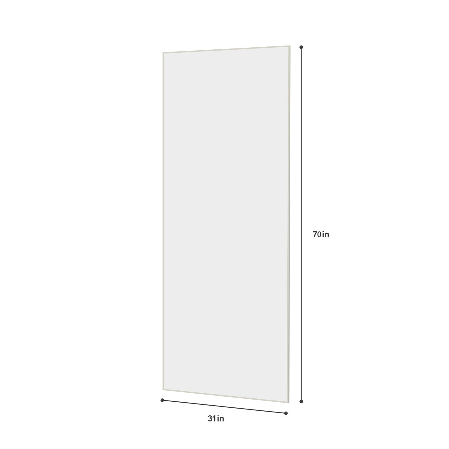 Modern Full Length Mirror With High Definition Shatter Proof Glass And Aluminum Alloy Frame