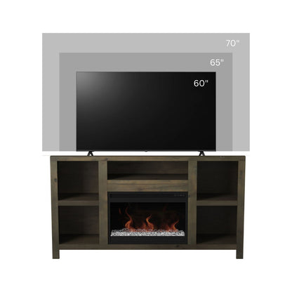 Joshua Creek - Electric Fireplace TV Stand For TVs Up To 70&quot; - Barnwood