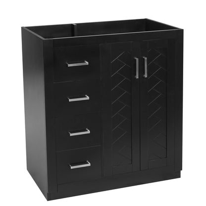 Retro Style Bathroom Vanity With 3 Drawers &amp; Soft-Closing Doors