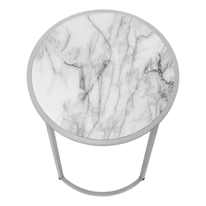 Round Accent Side Table, Contemporary &amp; Modern