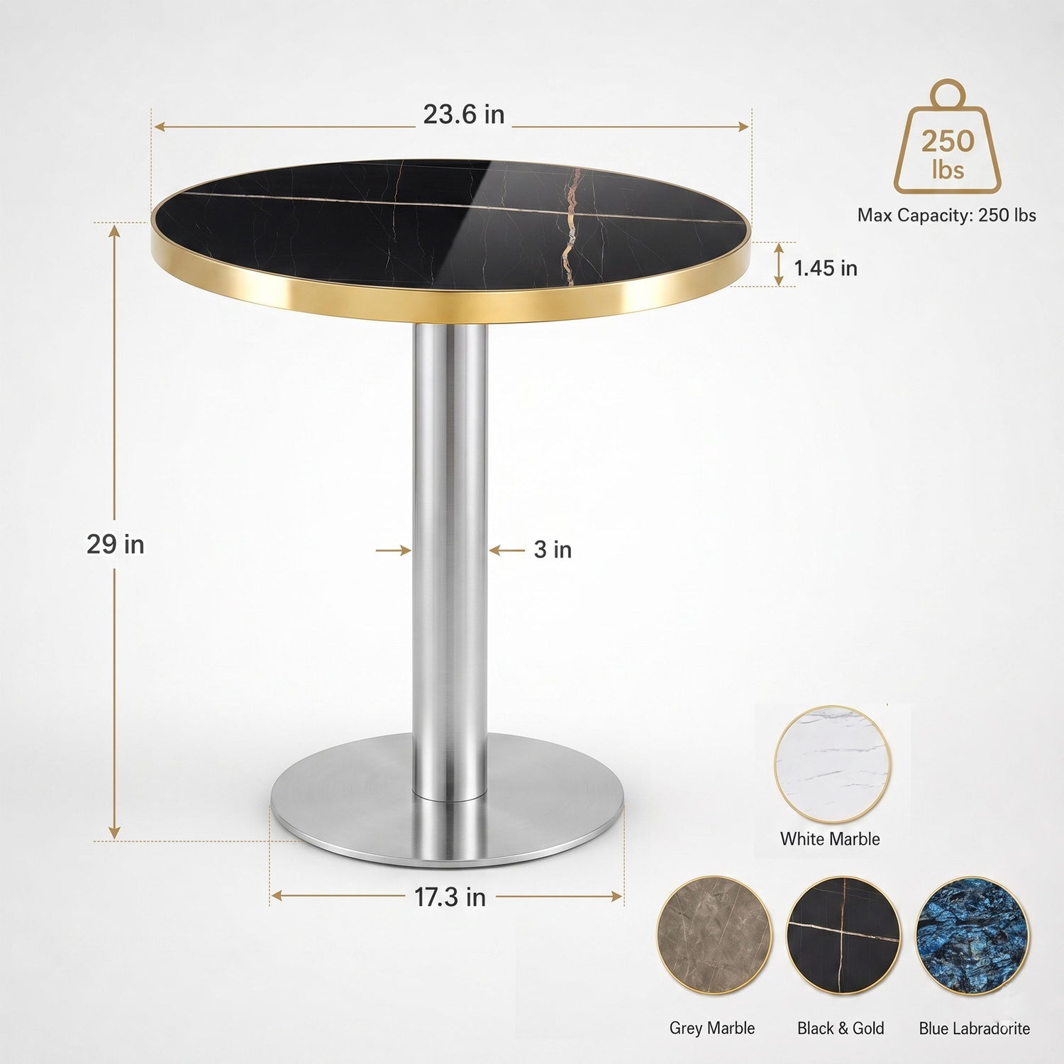 Elegant Modern Round Bistro Table