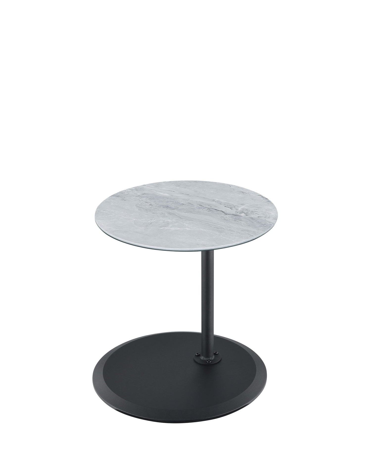 Orbit - 15.5&quot; End Table With Height Adjustable Marble Textured Top