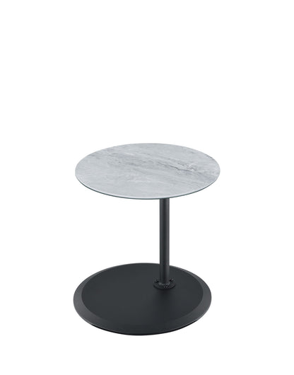 Orbit - 15.5&quot; End Table With Height Adjustable Marble Textured Top