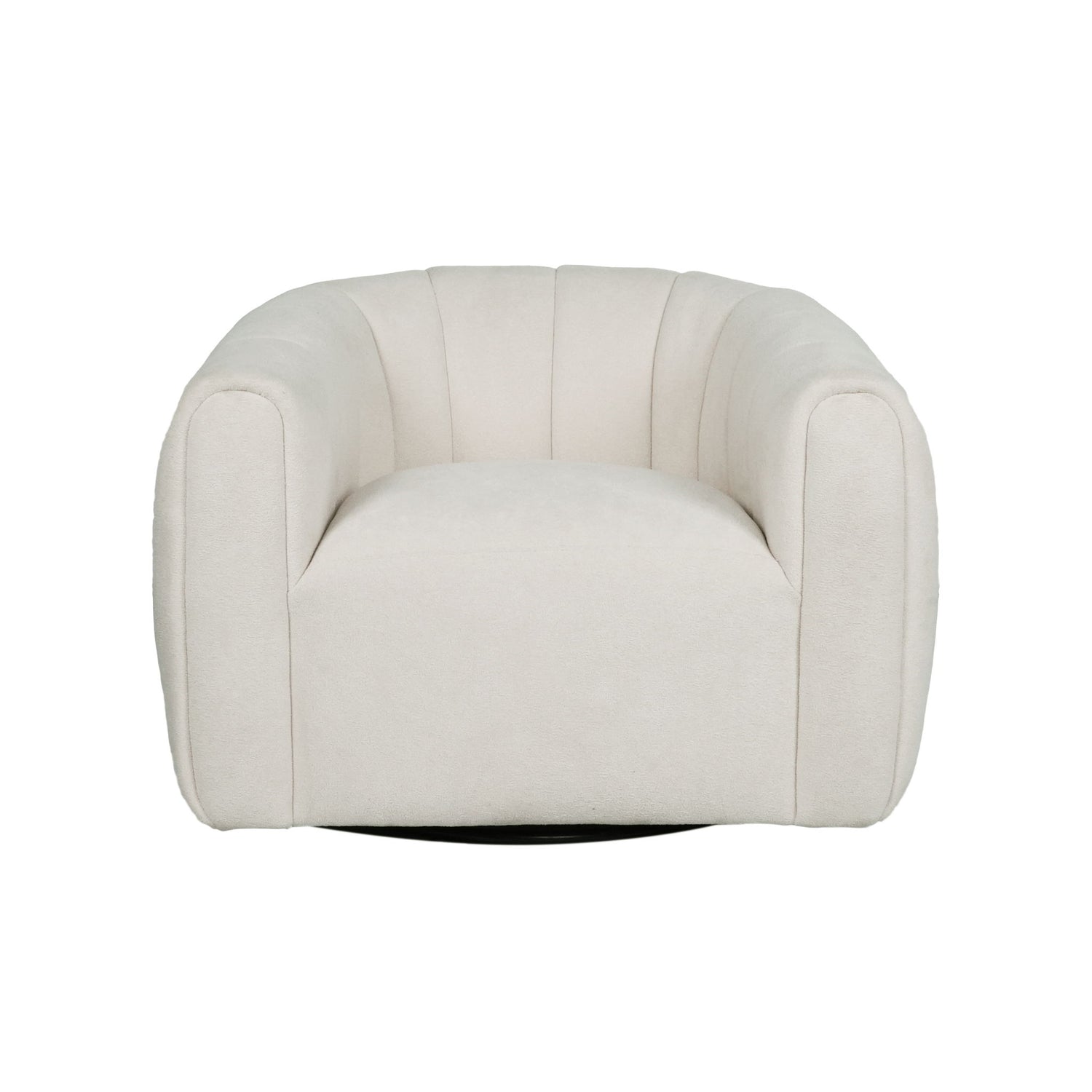 Serenizia - Upholstered Swivel Chair With Channel Tufted