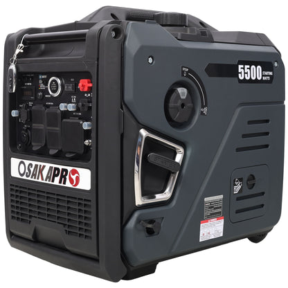 Super Quiet Inverter Generator 5.5Kw Portable Dual Fuel Electric &amp; Remote Start Aluminium