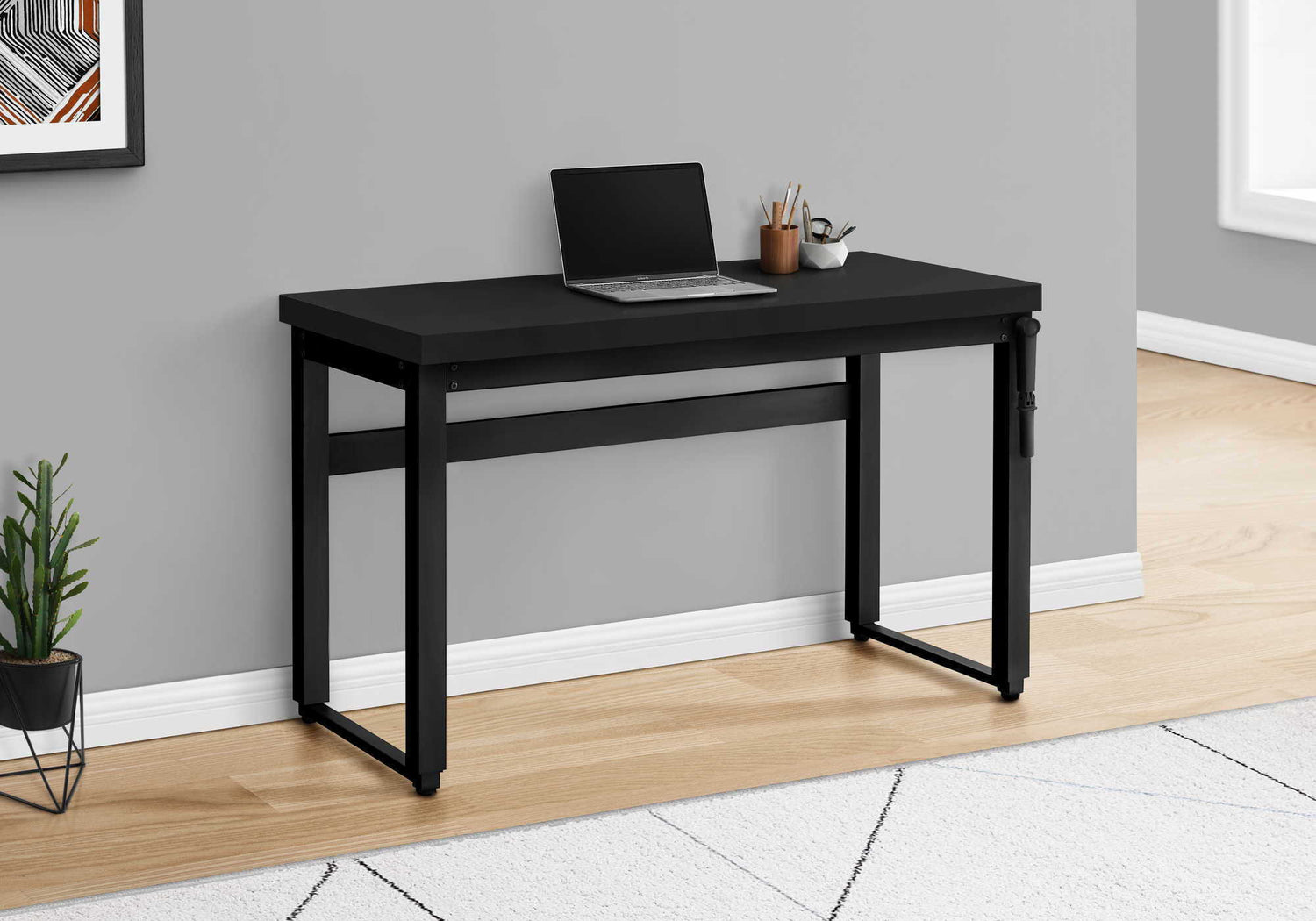 Computer Desk, Home Office, Standing, Adjustable, Laptop, Contemporary &amp; Modern