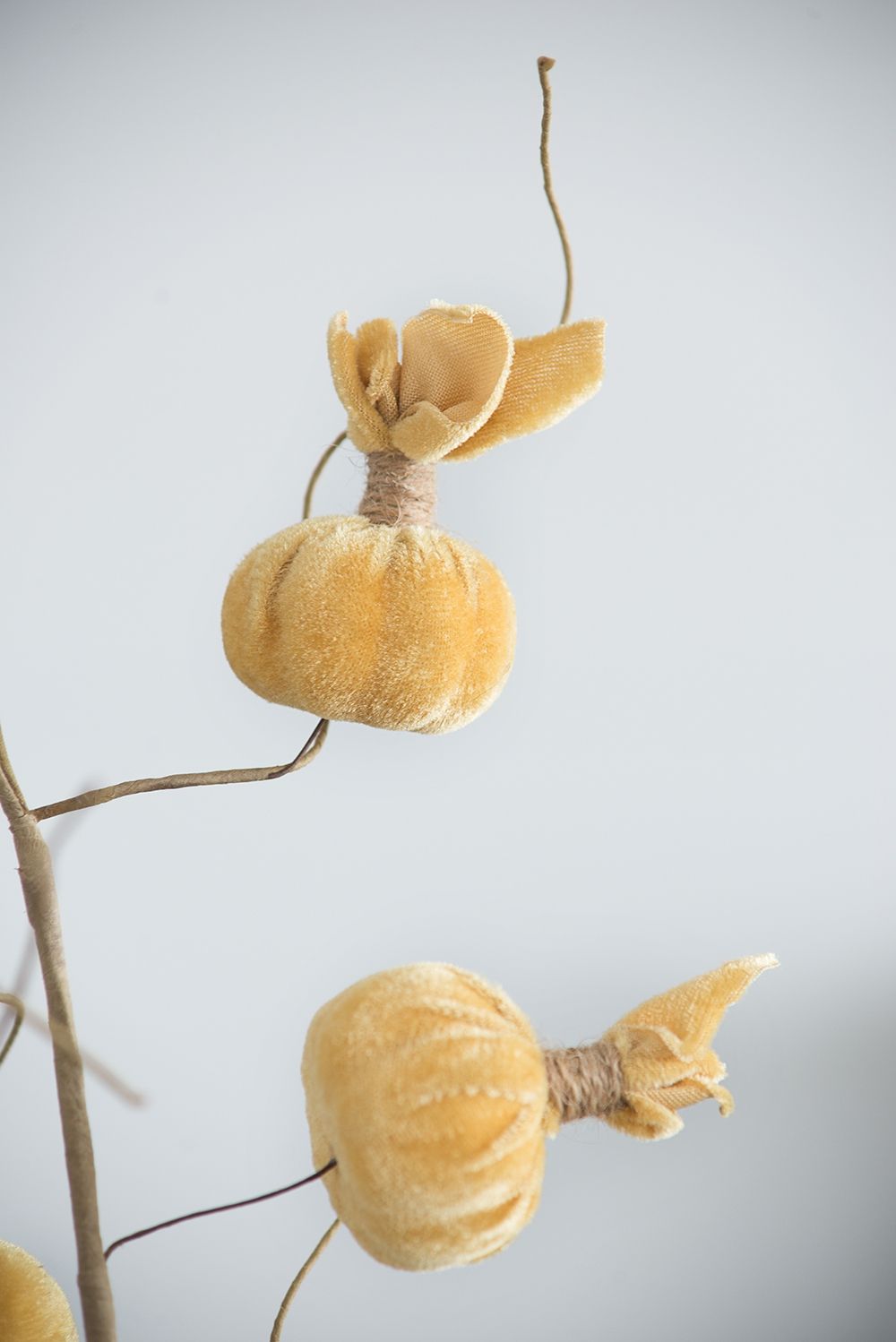 Pumpkin Spray, Botanicals Decor For Harvest Festival Fall Festival &amp; Thanksgiving Table Decorations (Set of 6) - Yellow