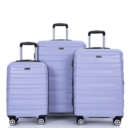 3 Piece Luggage Sets Lightweight &amp; Durable Expandable Suitcase With Two Hooks