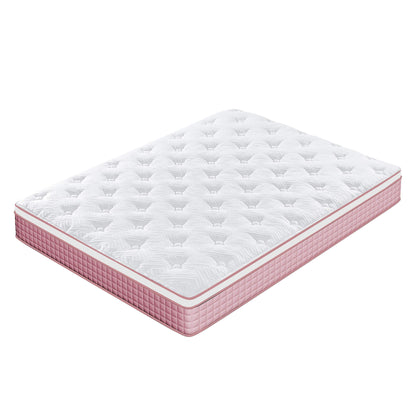 12&quot; Hybrid Mattress With Individual Pocket Spring, Comortable Memory Foam