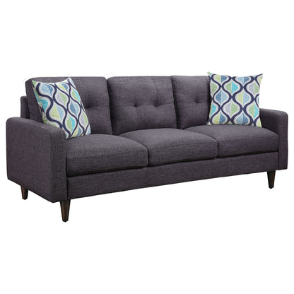 Montebello - Tufted Sofa With Track Arm Upholstered - Gray