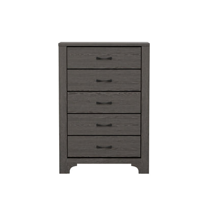 5 Drawer Dresser - Gray / Brown