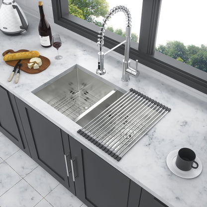 16 Gauge Undermount Double Bowl Kitchen Sink With 9&quot; Deep Bowls - Brushed Nickel