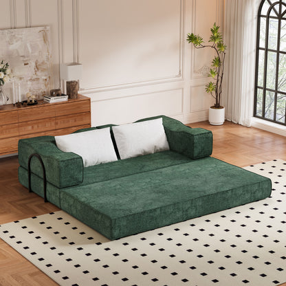 3 Seat Folding Floor Couch &amp; King Size Bed Mattress