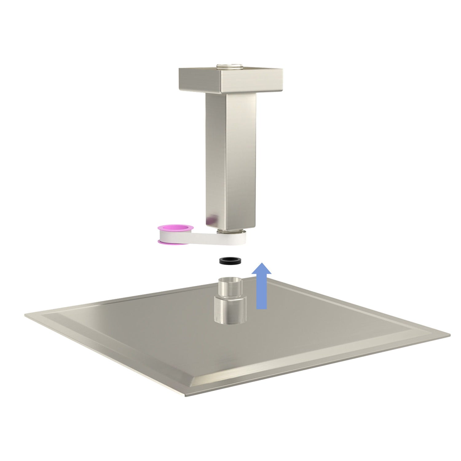 Ceiling Mounted Shower Arm With Flange Stainless Steel