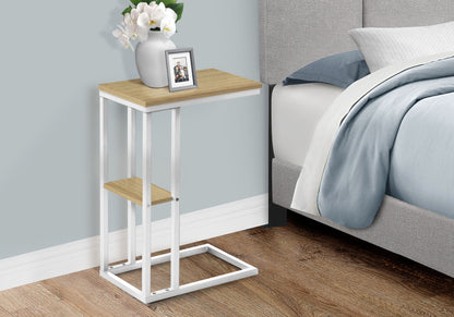 Accent Table, C - Shaped, Marble Look Contemporary &amp; Modern Convenient Design
