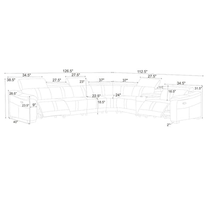Modular Sectional &amp; Recliner Seat And Adjustable Headrest