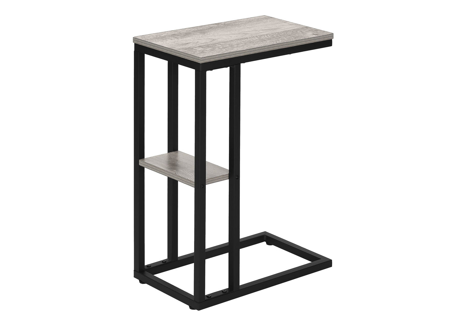 Accent Table, C - Shaped, Marble Look Contemporary &amp; Modern Convenient Design