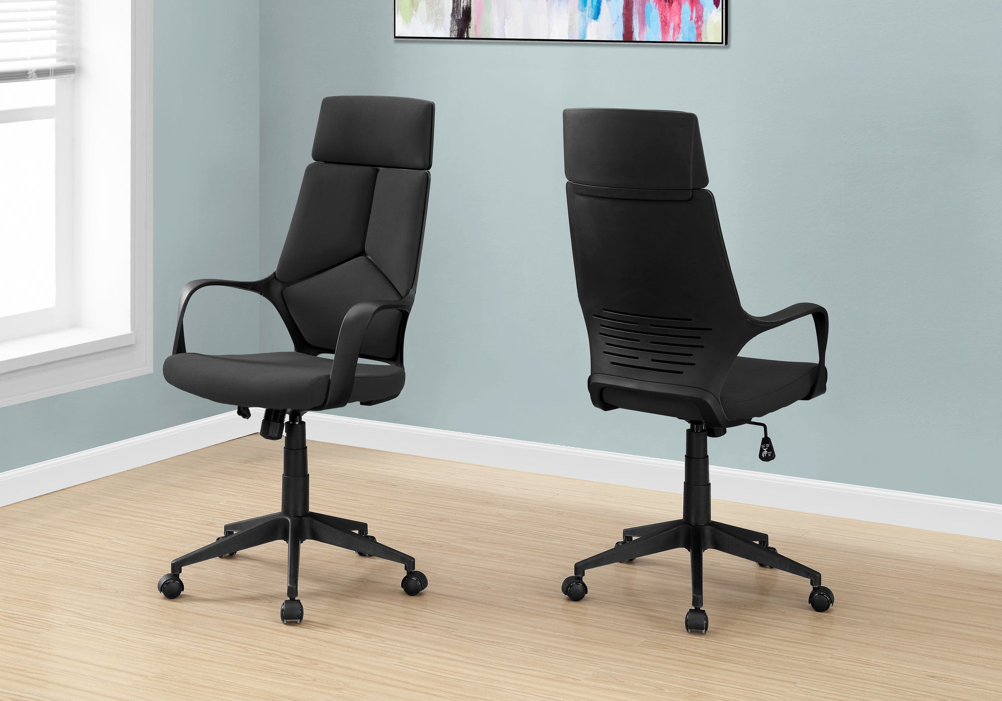 Office Swivel Chair, Adjustable Height, Ergonomic, Armrests, Contemporary &amp; Modern