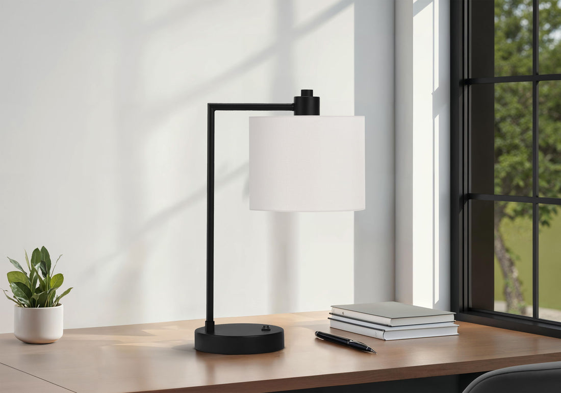 Lighting, Table Lamp, USB Port Included, Modern - Black / Cream