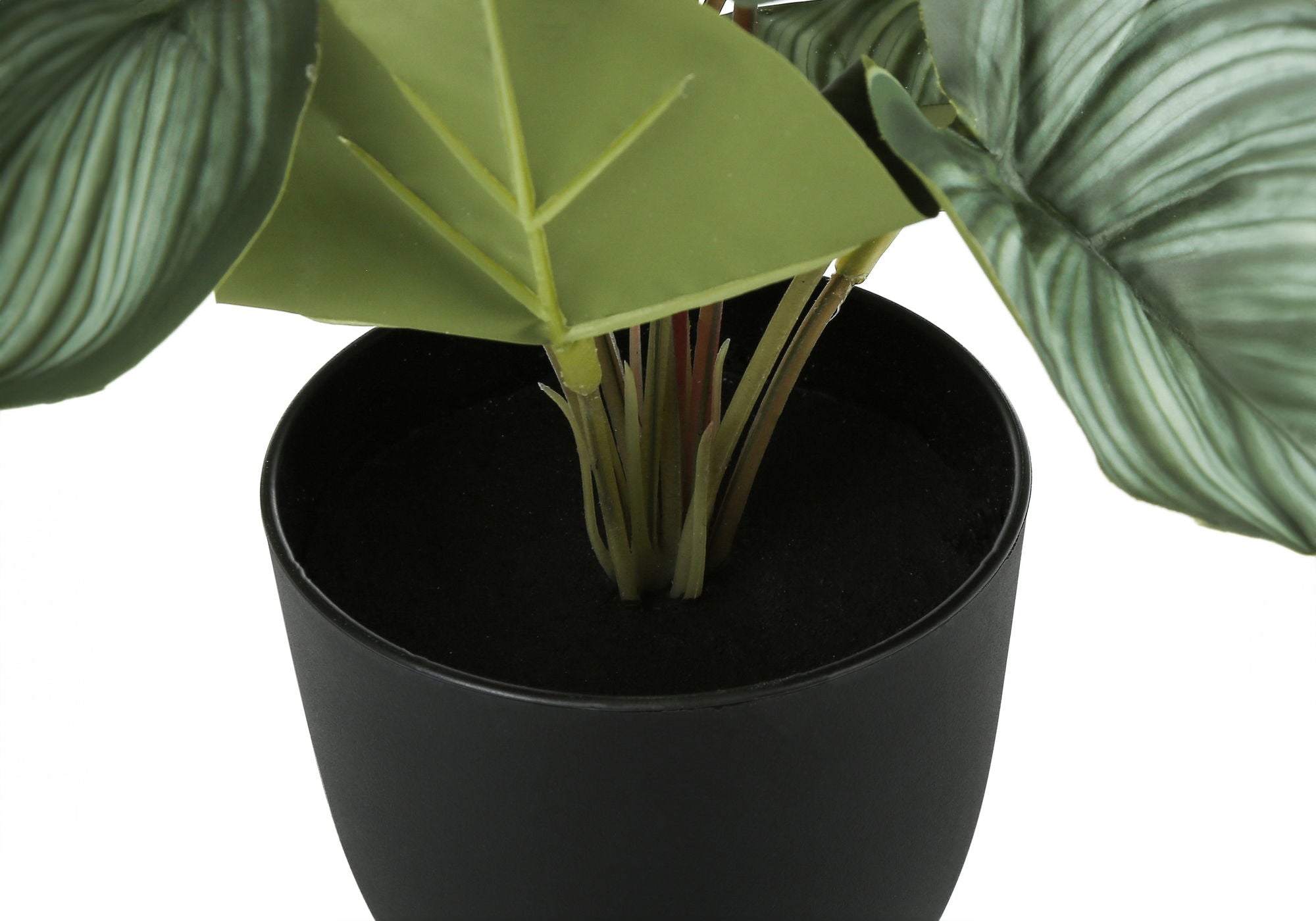 13&quot; Tall, Artificial Plant, Epipremnum, Indoor, Faux, Fake, Table, Greenery, Potted, Decorative (Set of 2) - Green / Black
