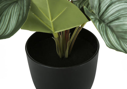 13&quot; Tall, Artificial Plant, Epipremnum, Indoor, Faux, Fake, Table, Greenery, Potted, Decorative (Set of 2) - Green / Black
