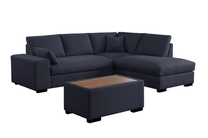 Joshua - 100&quot; Sectional Sofa with Right Facing Chaise and Console Ottoman