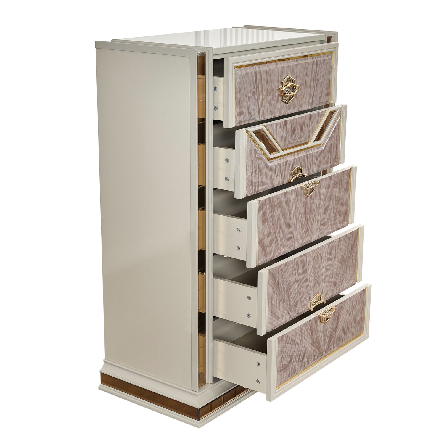 Omari - 5 Drawer Chest - Beige