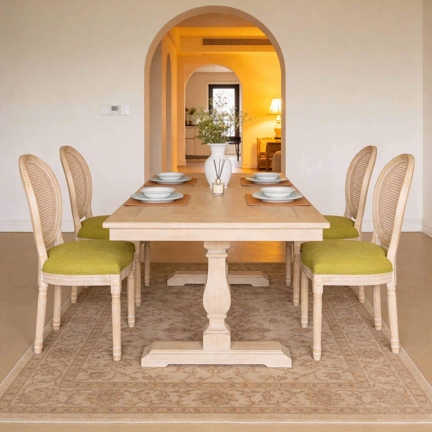 French Country Dining Chairs &amp; Round Back (Set of 2)