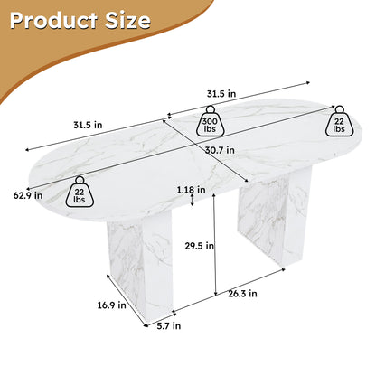 Oval Dining Table - White