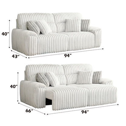 Jaya - Power Motion Sofa With Sleeper &amp; USB Port - Mondo Gray