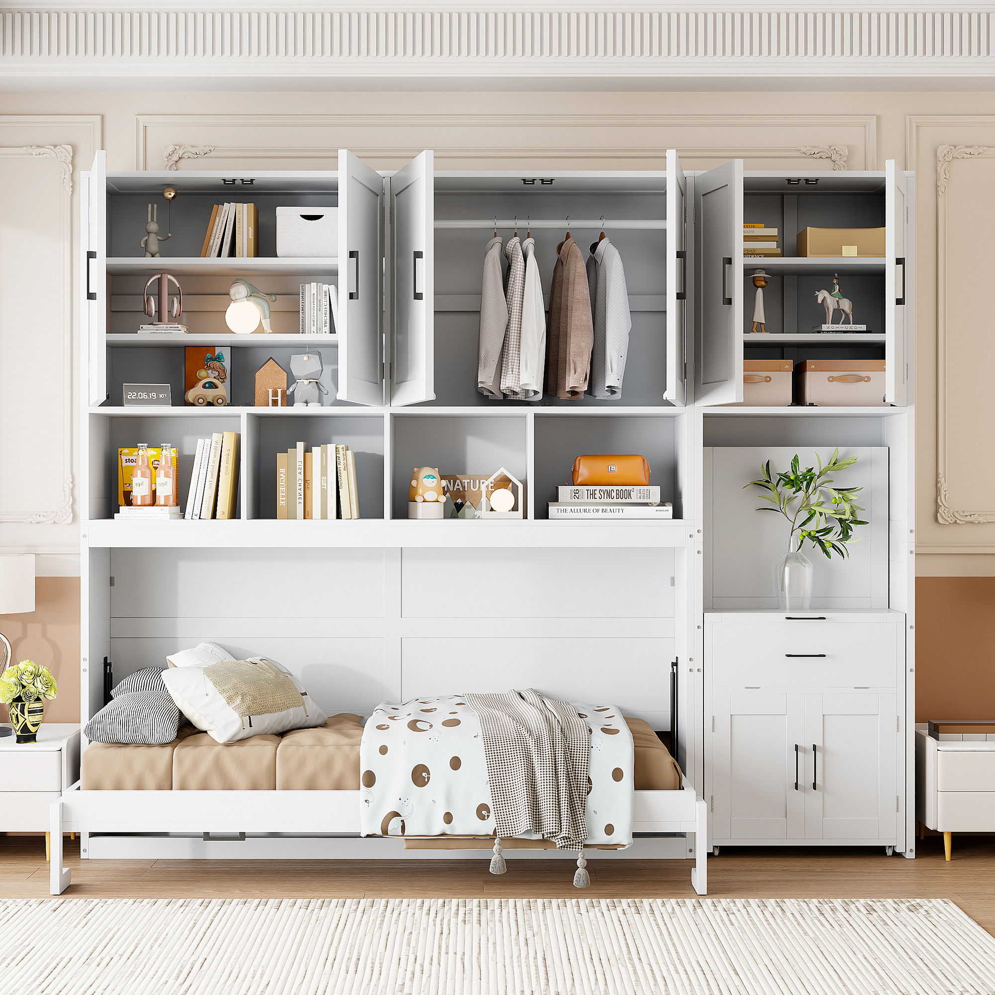 Murphy Wall Bed With Closet, Drawers &amp; Desk