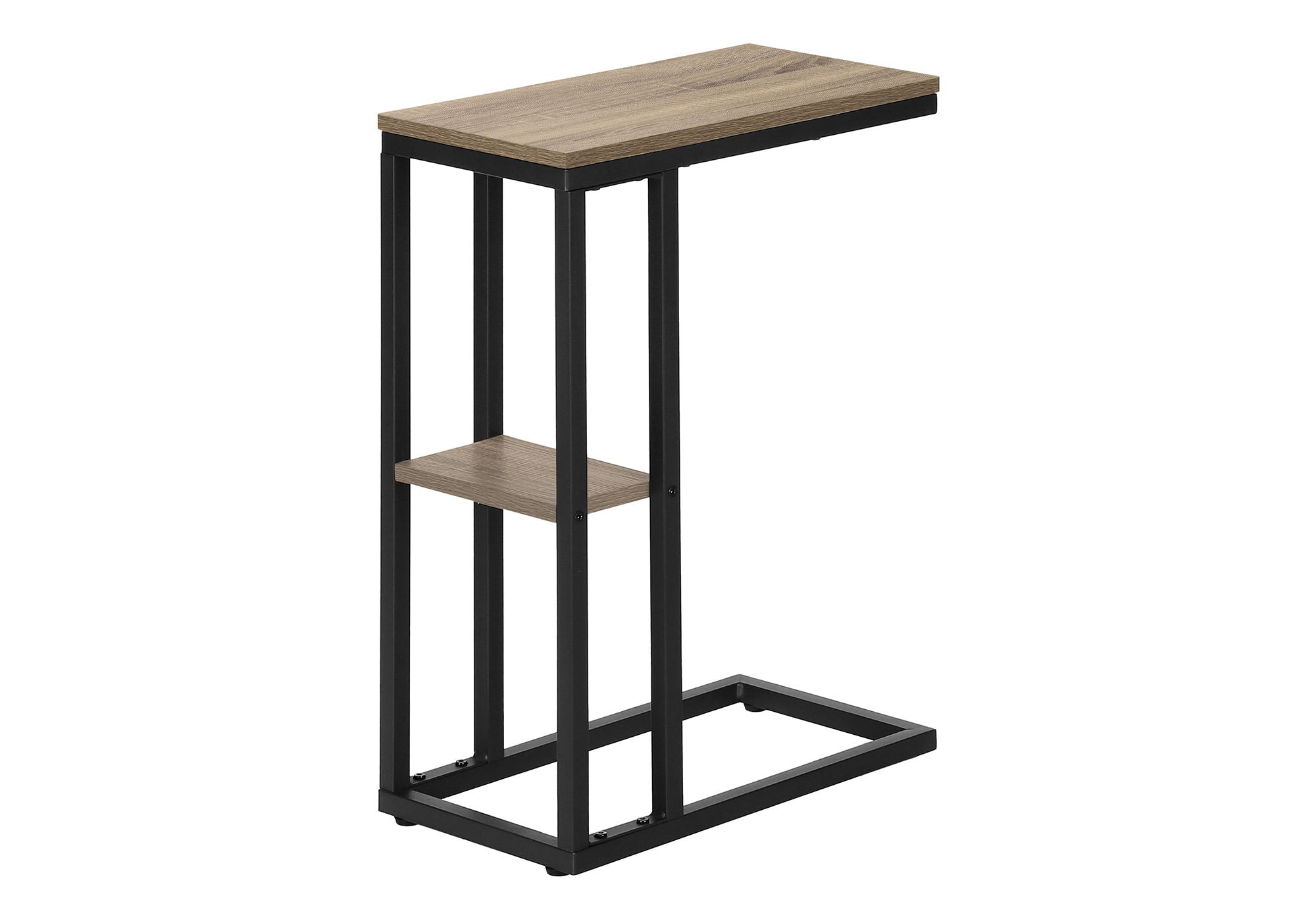 Accent Table, C - Shaped, Marble Look Contemporary &amp; Modern Convenient Design