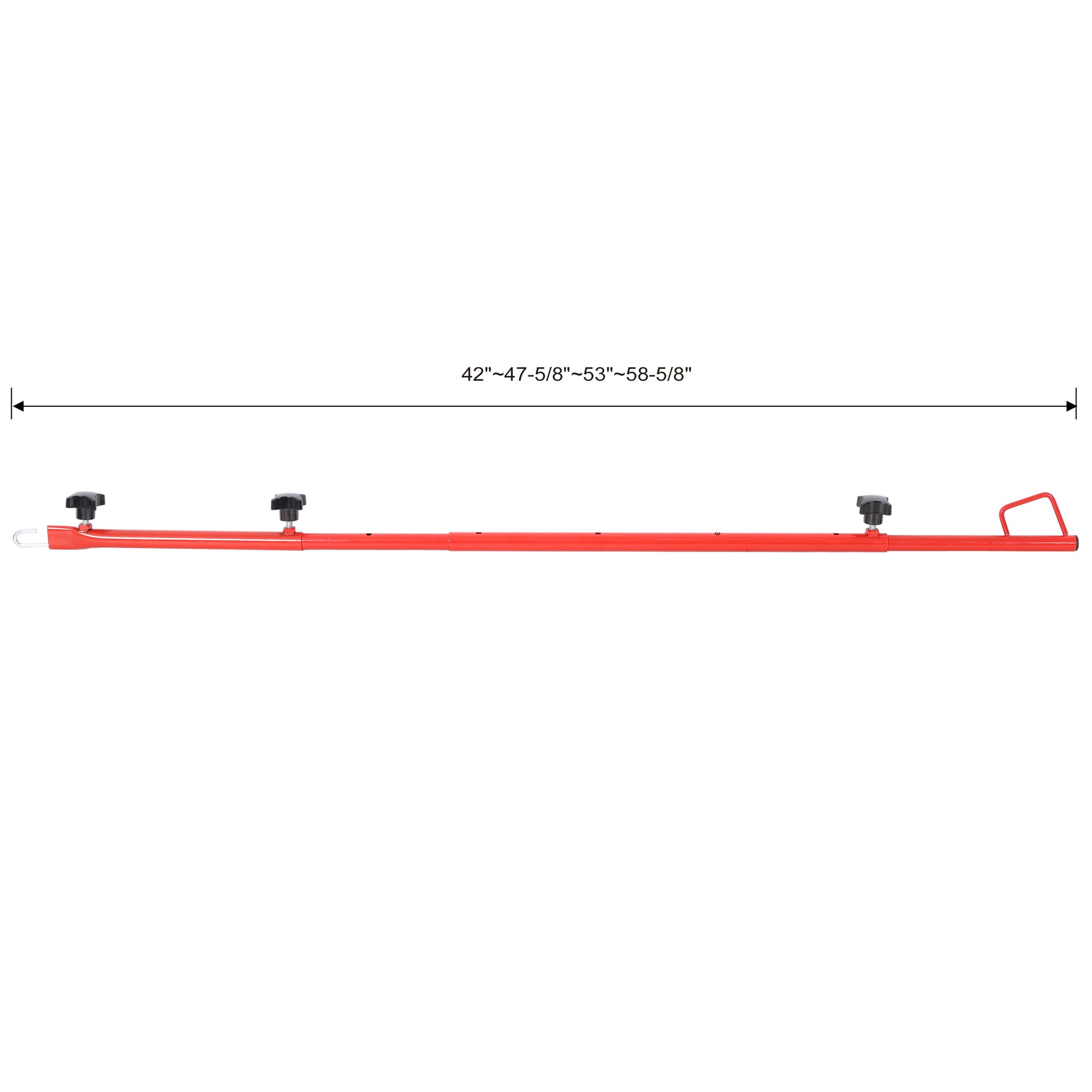 Hatch Jammer Holder Support Rod Replacement, Retractable Car Door Jammer Kit - Red