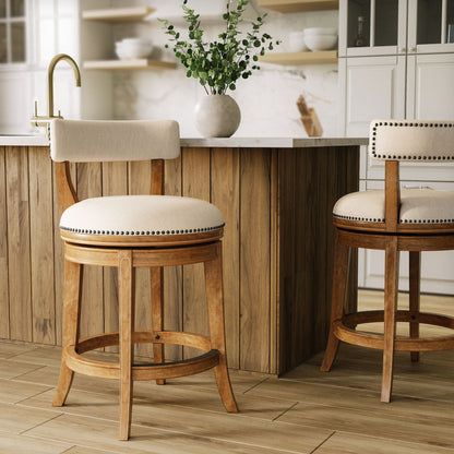 Stool &amp; Upholstered Seat And Back