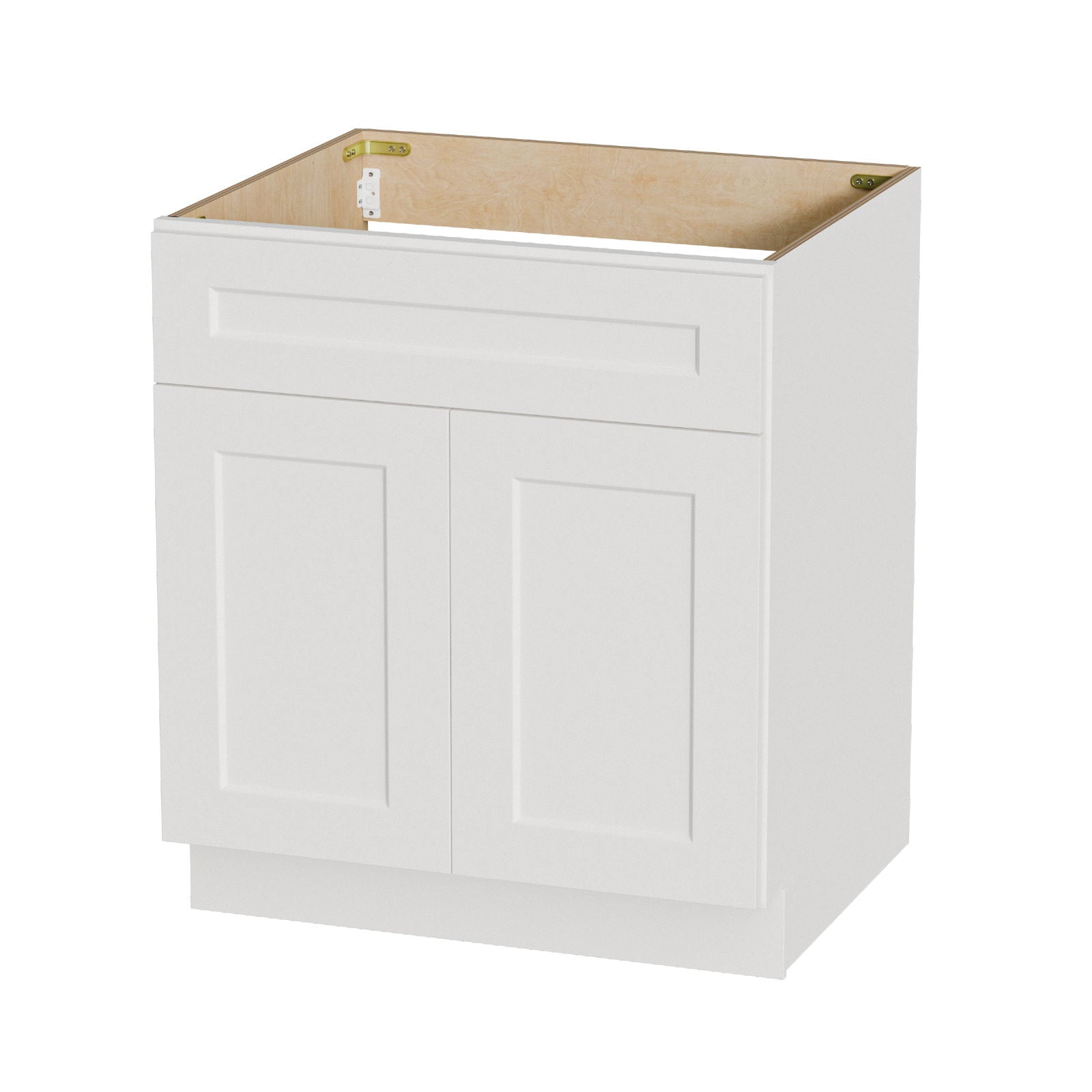 Shaker Base Cabinet With Soft-Close Drawer &amp; Double Doors, Adjustable Shelf