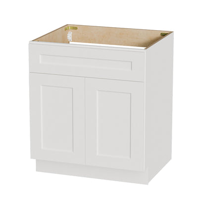 Shaker Base Cabinet With Soft-Close Drawer &amp; Double Doors, Adjustable Shelf