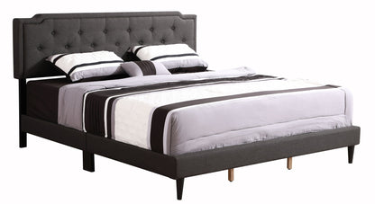 Deb - Queen Bed Button Tufted - Black