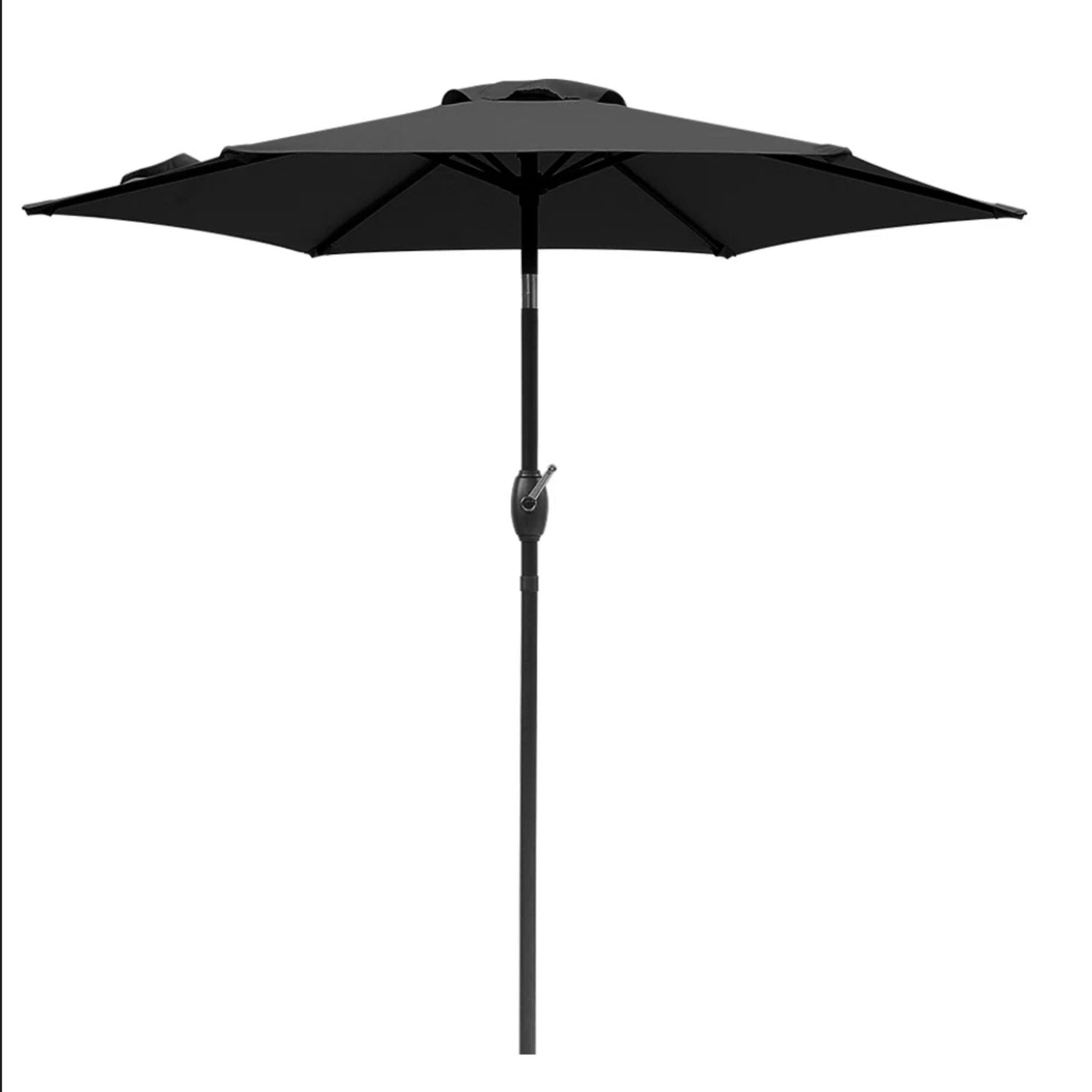 Umbrella With Crank Lift &amp; Tilt, UV-Resistant Canopy For Patio