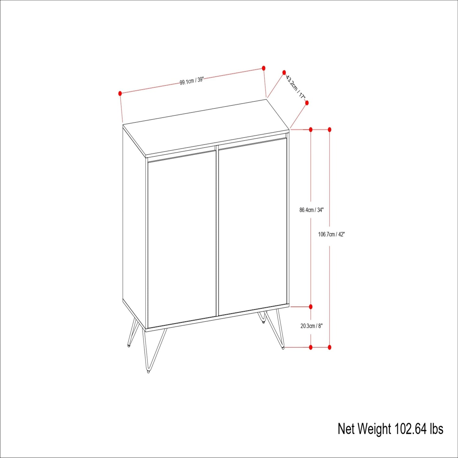 Hunter - Medium Storage Cabinet - Natural
