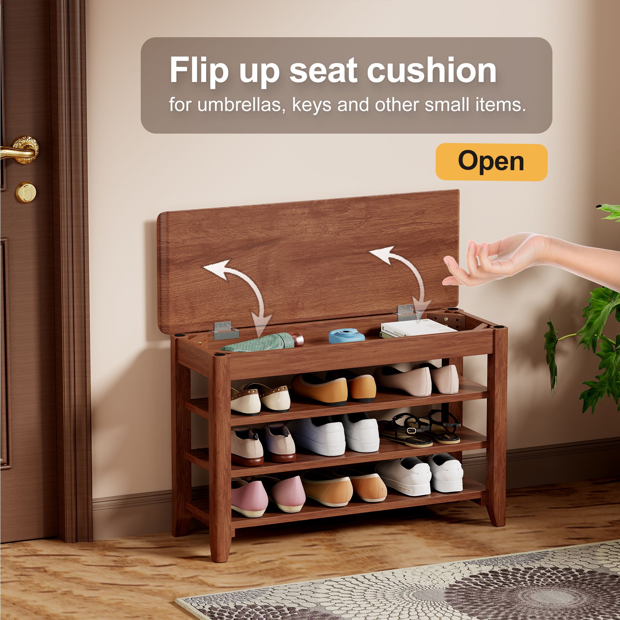 Multi Functional Double Layer Shoe Stool