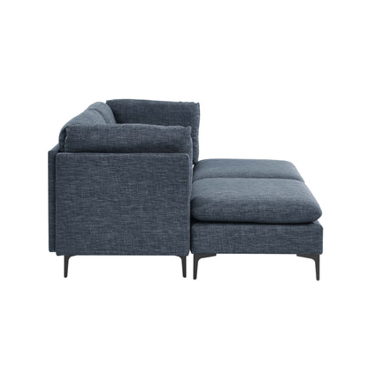 Upholstered Modular Sectional &amp; Tall Legs