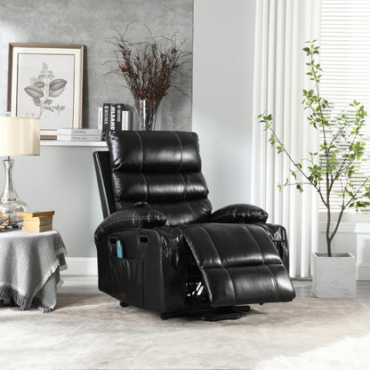 21&quot;seat width,large size Electric Power Lift Recliner Chair Sofa for Elderly, 8 point vibration Massage and lumber heat, Remote Control, Side Pockets and Cup Holders, cozy fabric, overstuffed arm pu
