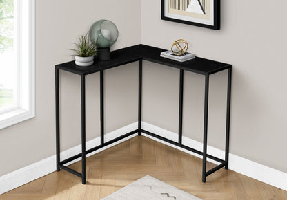 Corner Accent Console Table For Entryway, Contemporary &amp; Modern - Black