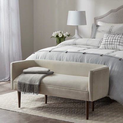Farrah - Accent Bench With Low Back &amp; Sides - Cream