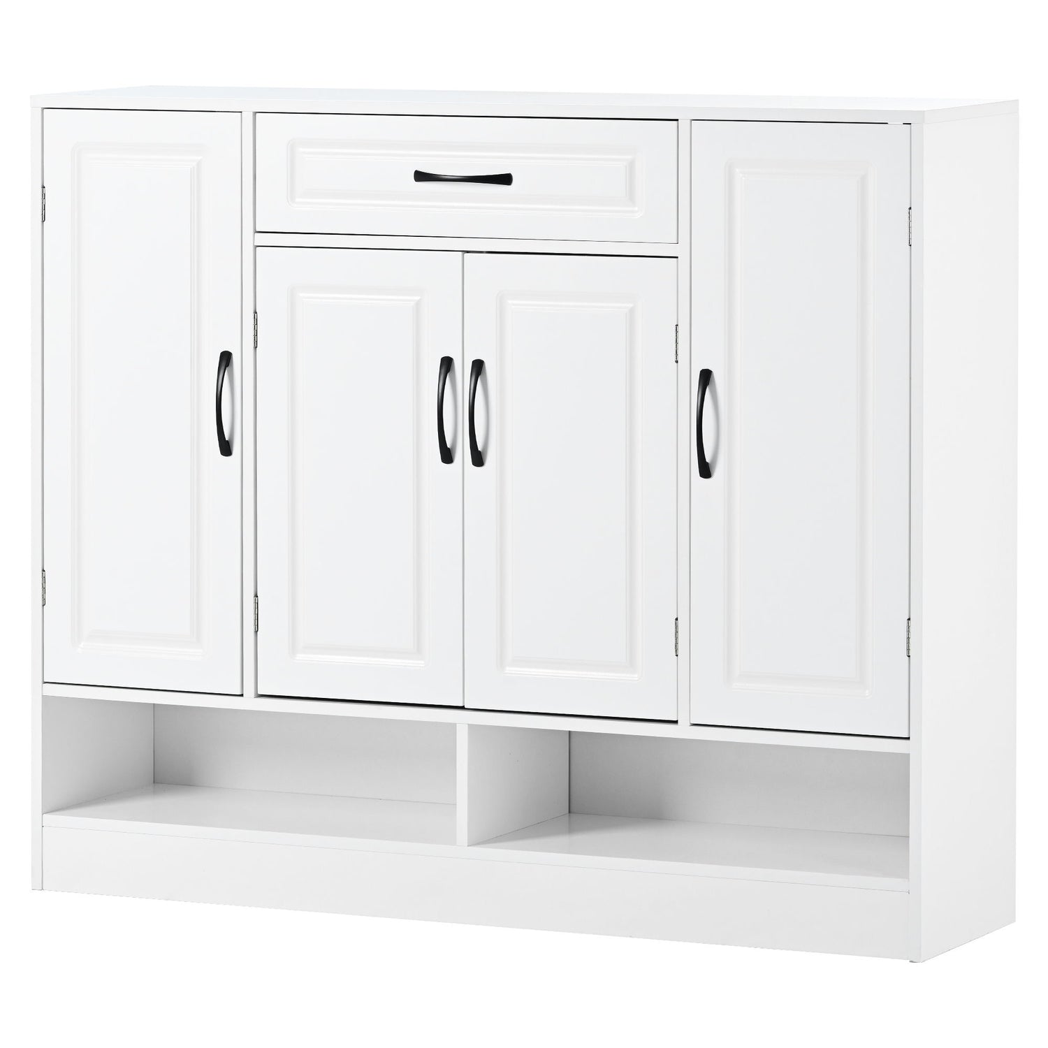 Sleek And Modern Shoe Cabinet With Adjustable Shelves, Space Saving Design